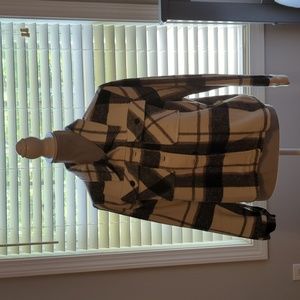 Black and white plaid cropped jacket